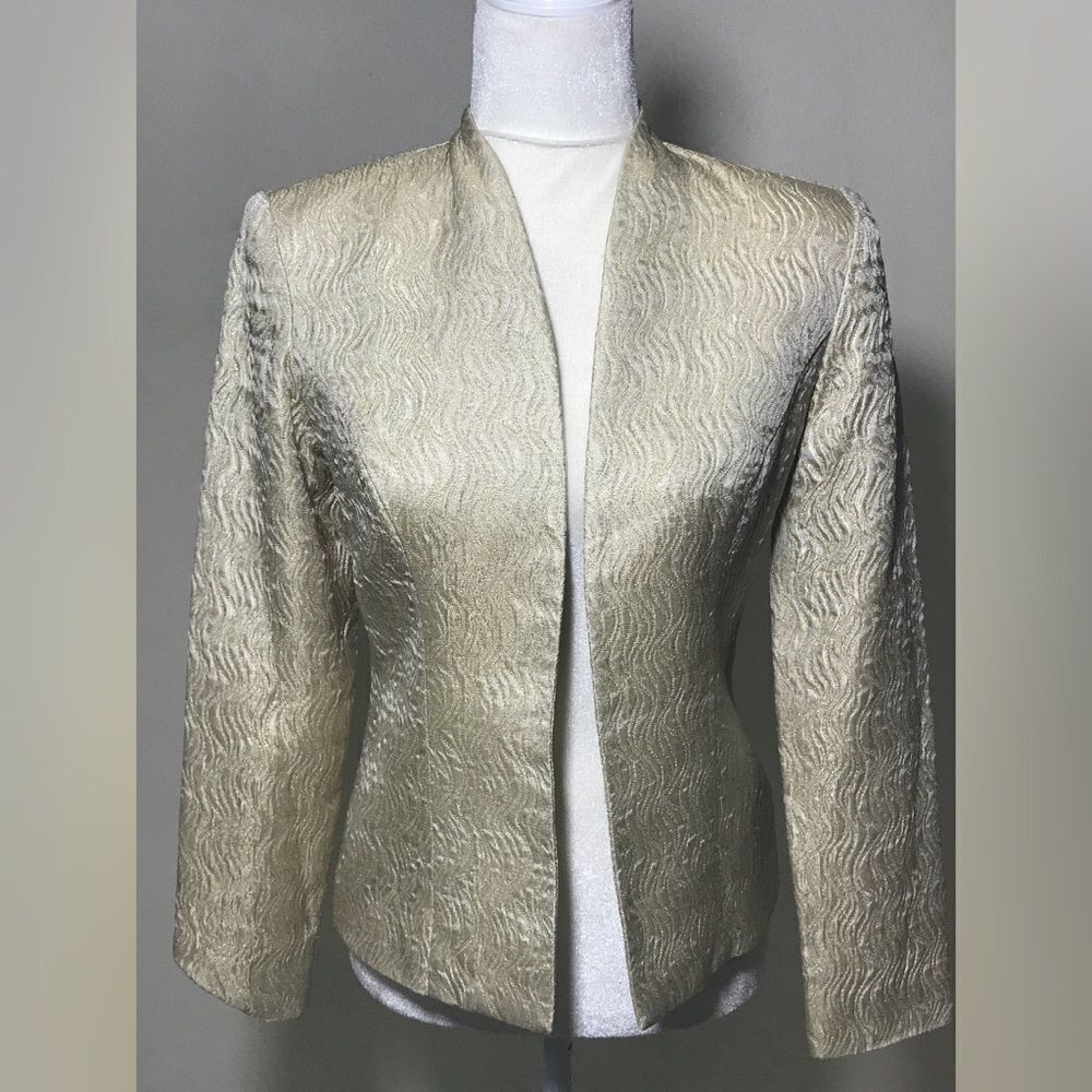 Vintage Style Gold Blazer by Xscape sz 4